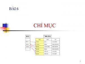 Clustered index và non clustered index