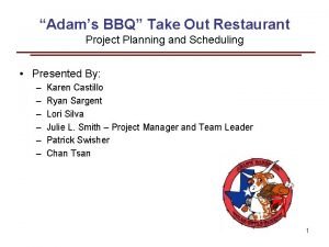 Restaurant project management plan