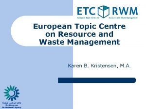 European topic centre