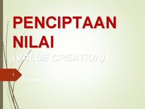 Contoh value creation