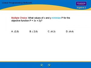 Algebra 2 linear programming