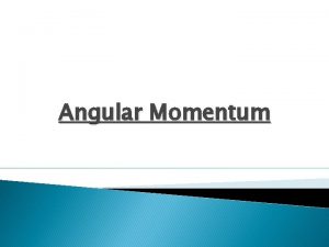 Angular Momentum Angular Momentum Movement Spin around a