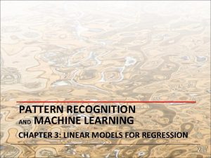 Linear basis function models