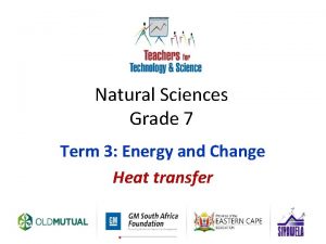 Natural Sciences Grade 7 Term 3 Energy and