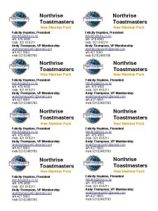 Northrise Toastmasters Northrise Toastmasters New Member Pack New