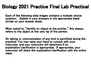 Biology lab practical