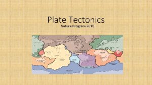 Plate Tectonics Nature Program 2018 Plate Tectonics Plate