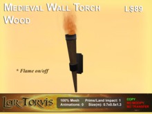 Medieval Wall Torch - Wood