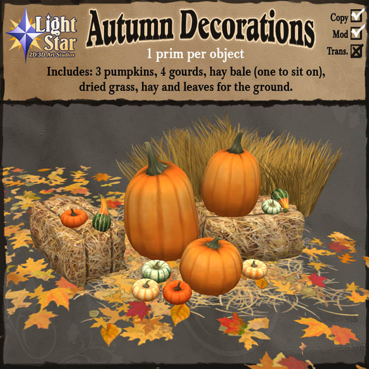 Second Life Marketplace - *LightStar- Autumn Decorations