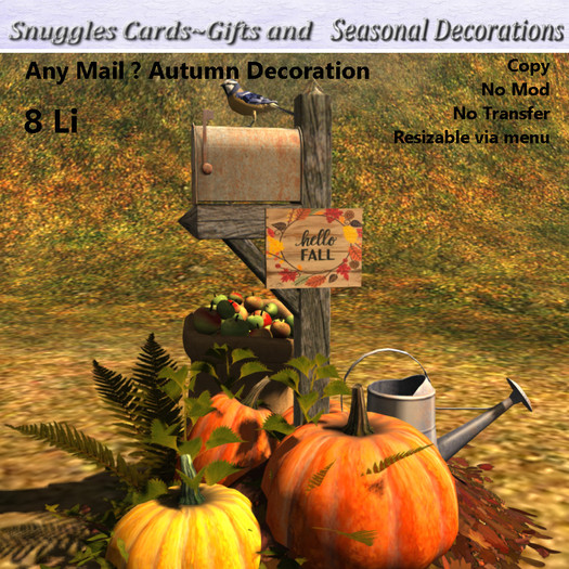 Second Life Marketplace - Any Mail ? Autumn / Fall Decoration