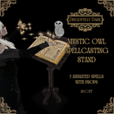 [DD] Mystic Owl Spellcasting Stand with Animated Spells