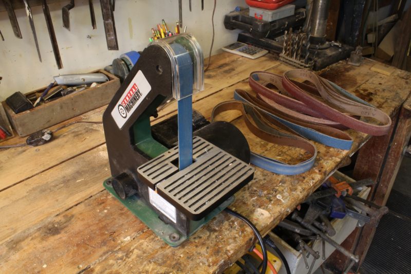 The belts I've purchased for the sander range from 40- to 1000-grit. The belts are uncommon at hardware and home improvement stores, but readily available from online sources. Belts cost about $1.50 each. when bought in multiples.