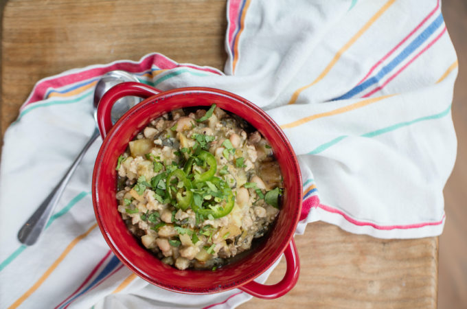 For an easy weeknight dinner try the White Chicken Chili Recipe from Smart In The Kitchen. The recipe can be adjusted to be made in and InstantPot.