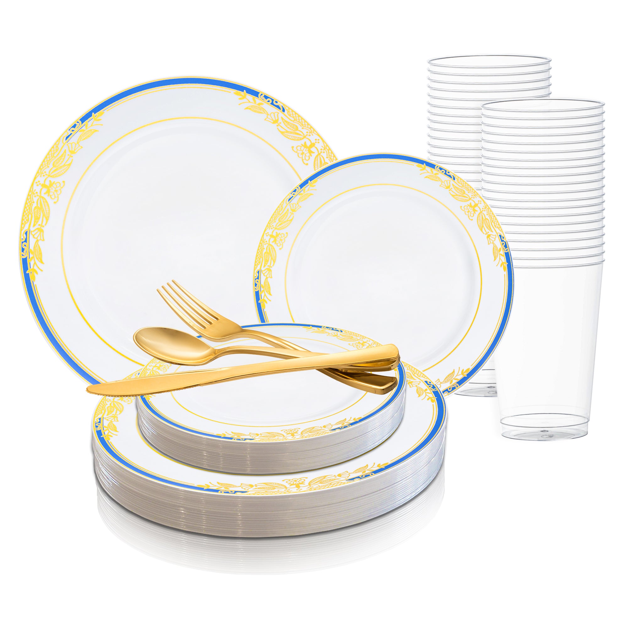 Plastic Plates - Blue Harmony Wedding Set | Smarty Had A Party