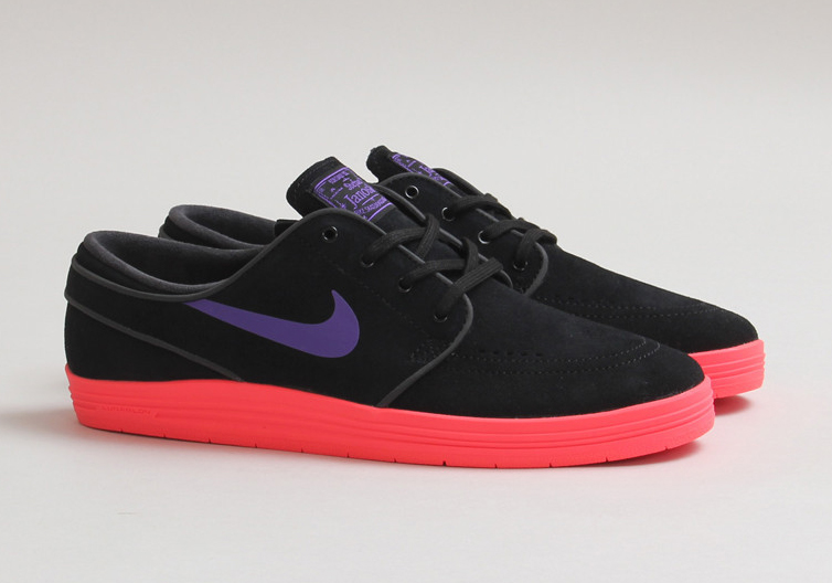 Nike SB Lunar Stefan Janoski - Black - Hyper Grape - Laser Crimson