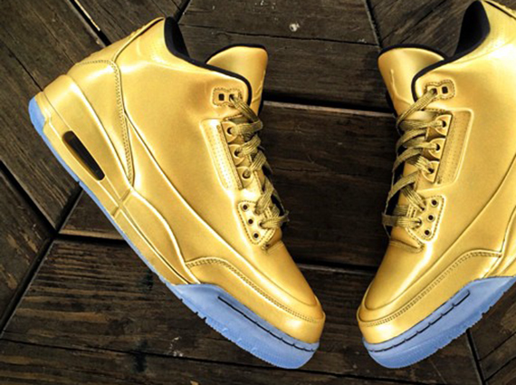 Air Jordan 3 "Liquid Gold" by Mache Customs