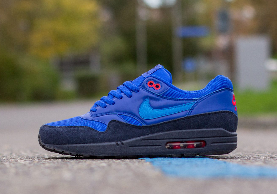 Nike Air Max 1 - Obsidian - Light Photo Blue - Red