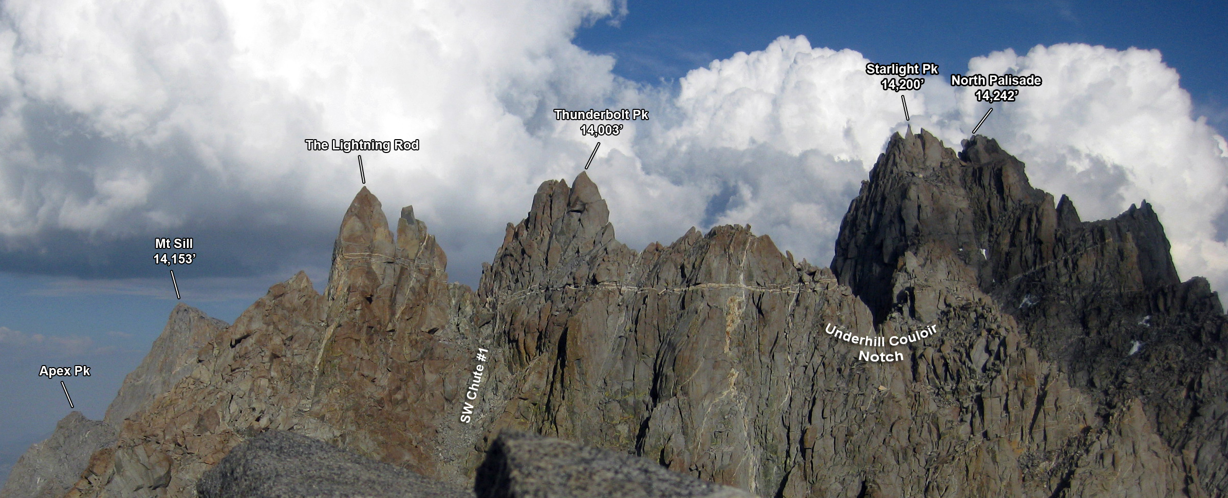 thunderboltpeak, california 14ers