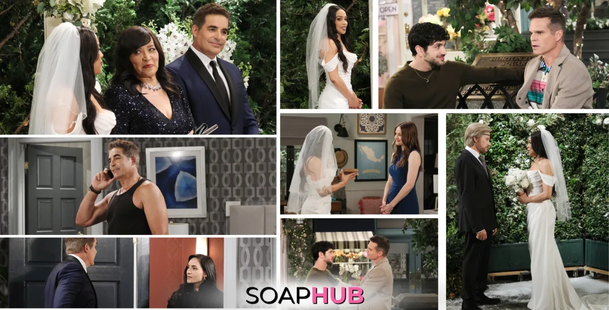 Days of our Lives spoilers photos for the January 31, 2025 episode with the Soap Hub logo across the bottom.