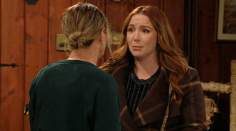 Mariah tells Sharon Tessa and Aria are gone Y&R