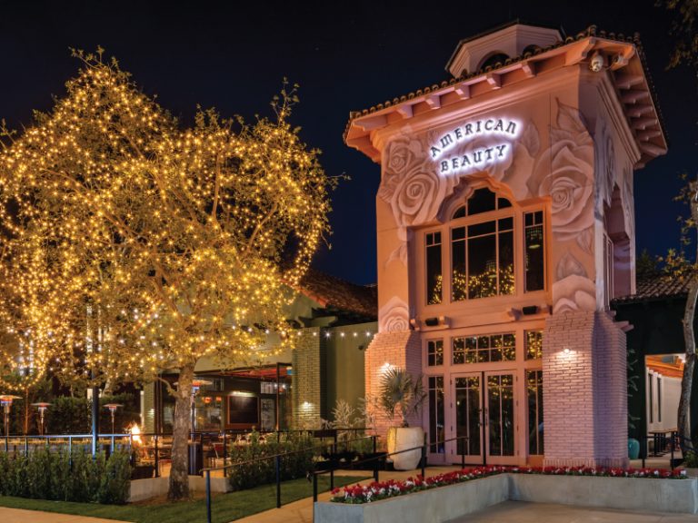 American Beauty restaurant at night