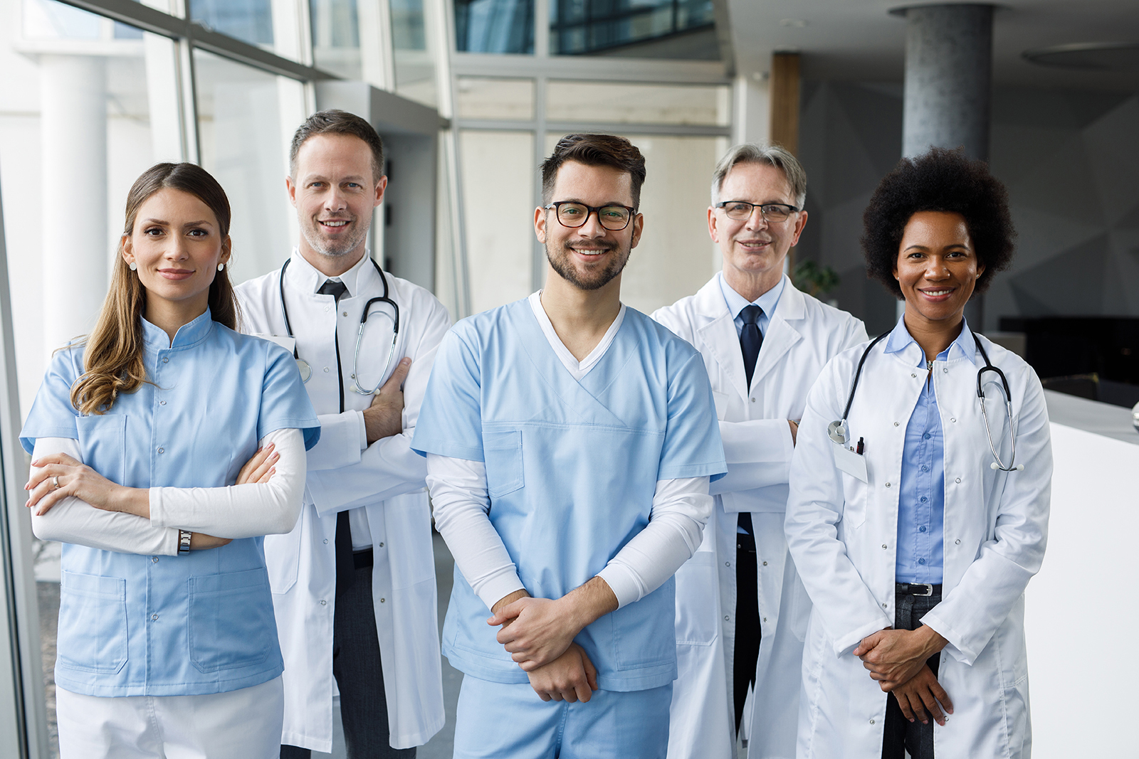 Diverse group of hospital doctors, surgeons, and nurses - SoNE HEALTH