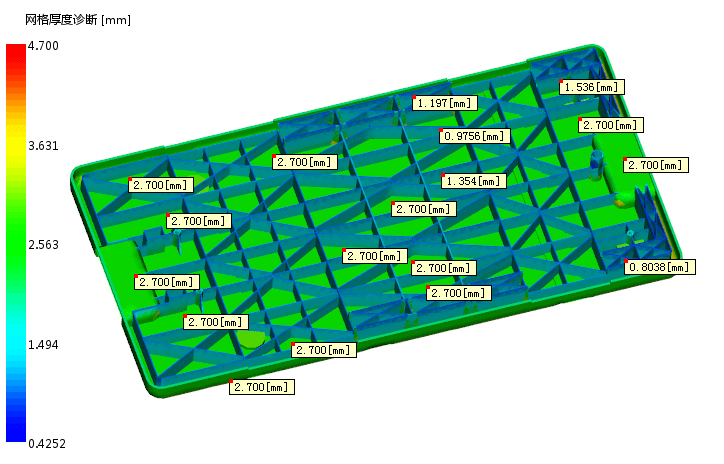 Wall thickness analysis