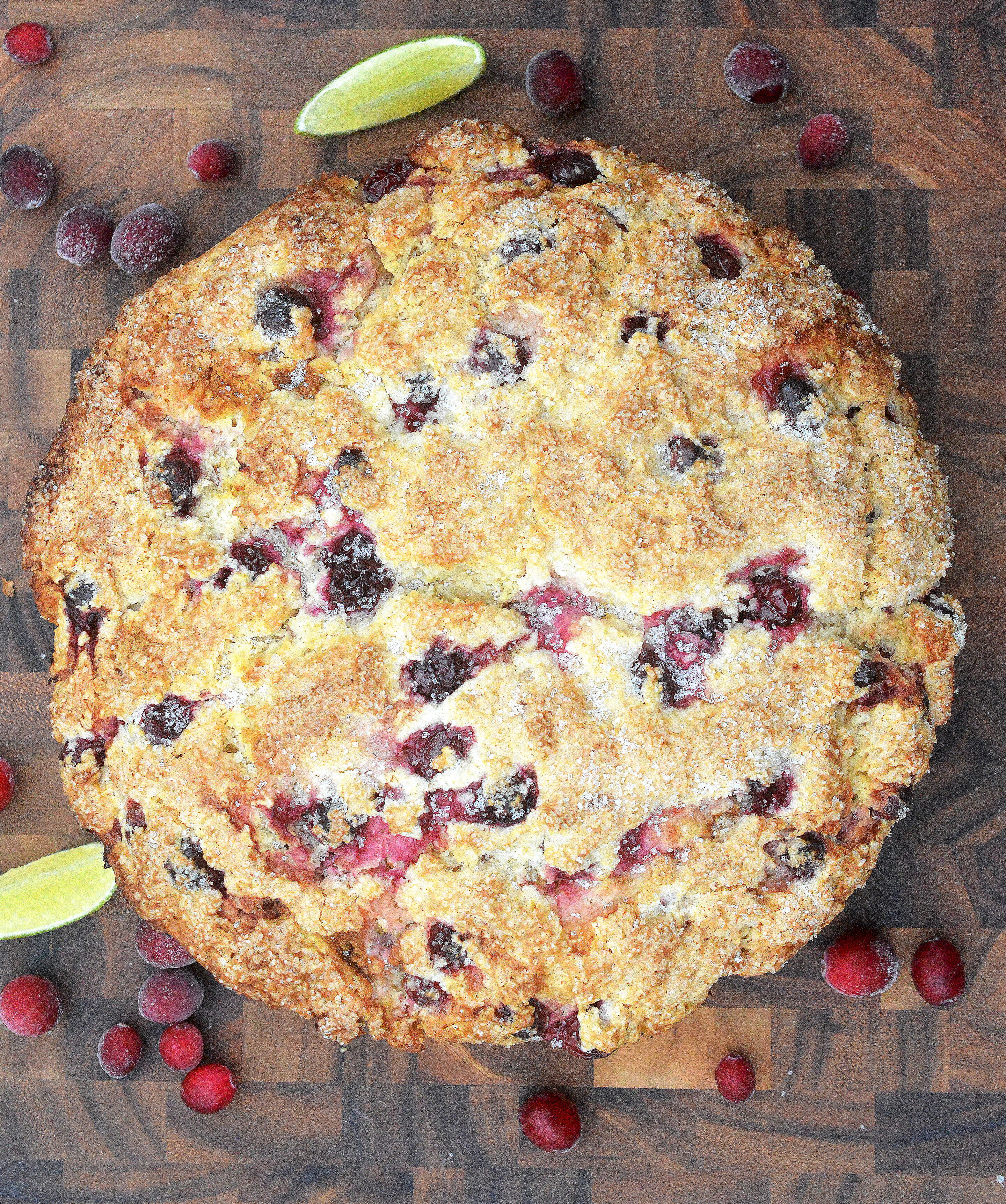 Cranberry Soda Bread recipe. A perfect Christmas bread recipe or Thanksgiving bread recipe!