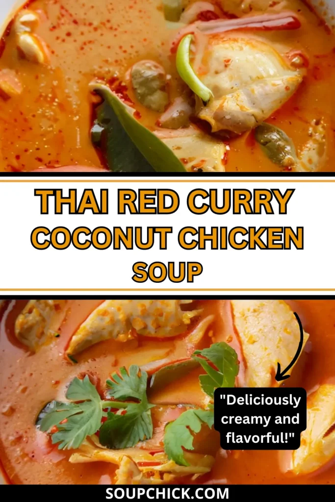 thai red curry coconut chicken soup 8