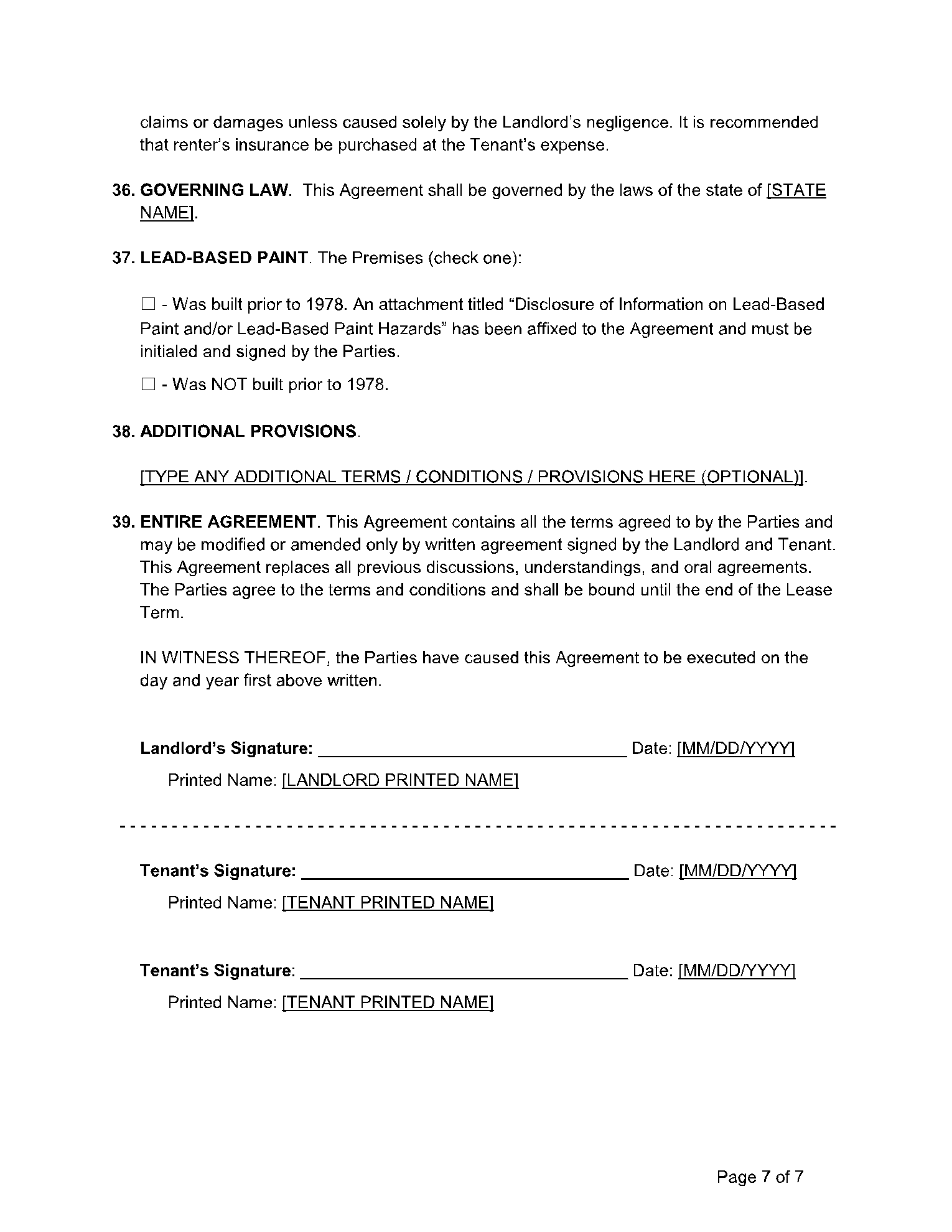 Simple Lease Agreement 7