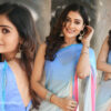 Payal Rajput Stylish Look in Georgette Sequence Saree at Venkata Lachimi Event