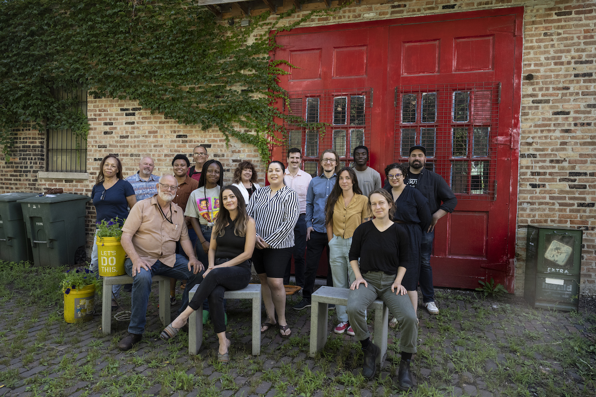 On Monday, July 25, teams from the Herald and South Side Weekly gathered to take a photograph commemorating the merger. Photo by Marc C. Monaghan