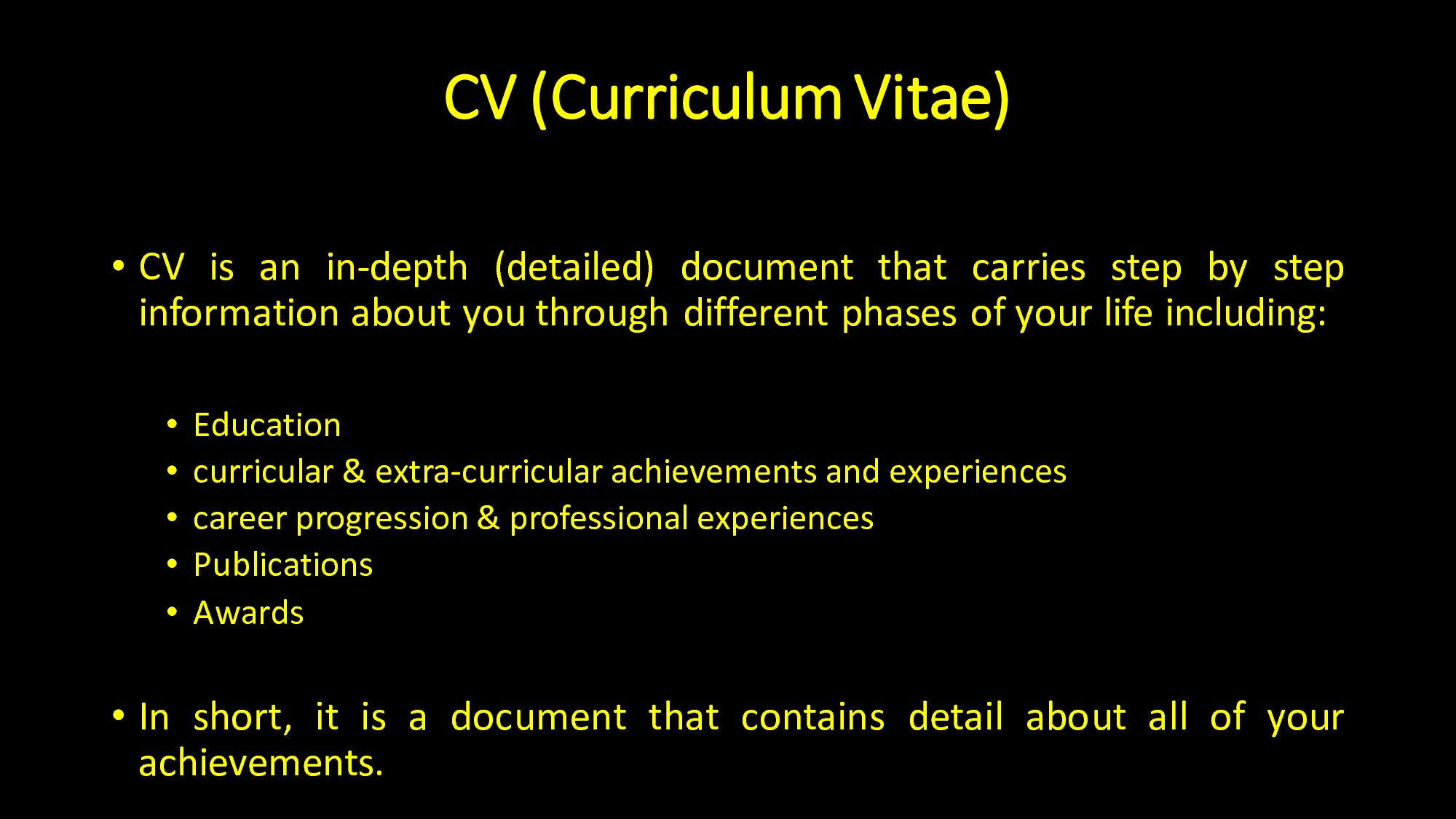 SOLUTION: Cv curriculum vitae 2 - Studypool