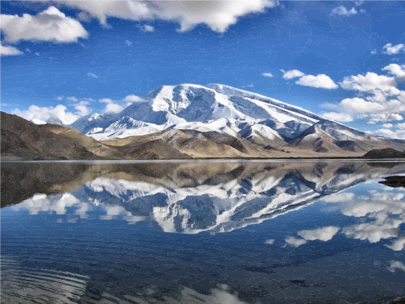 Reflection Of Mountain Lake Clip Art Image - Clipsafari