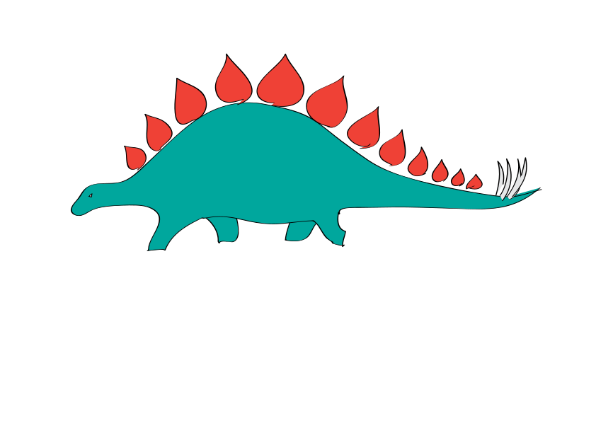 Teal Stegosaurus Clip Art Image - ClipSafari