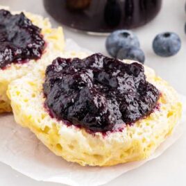 close up shot of a couple of Blueberry Butter