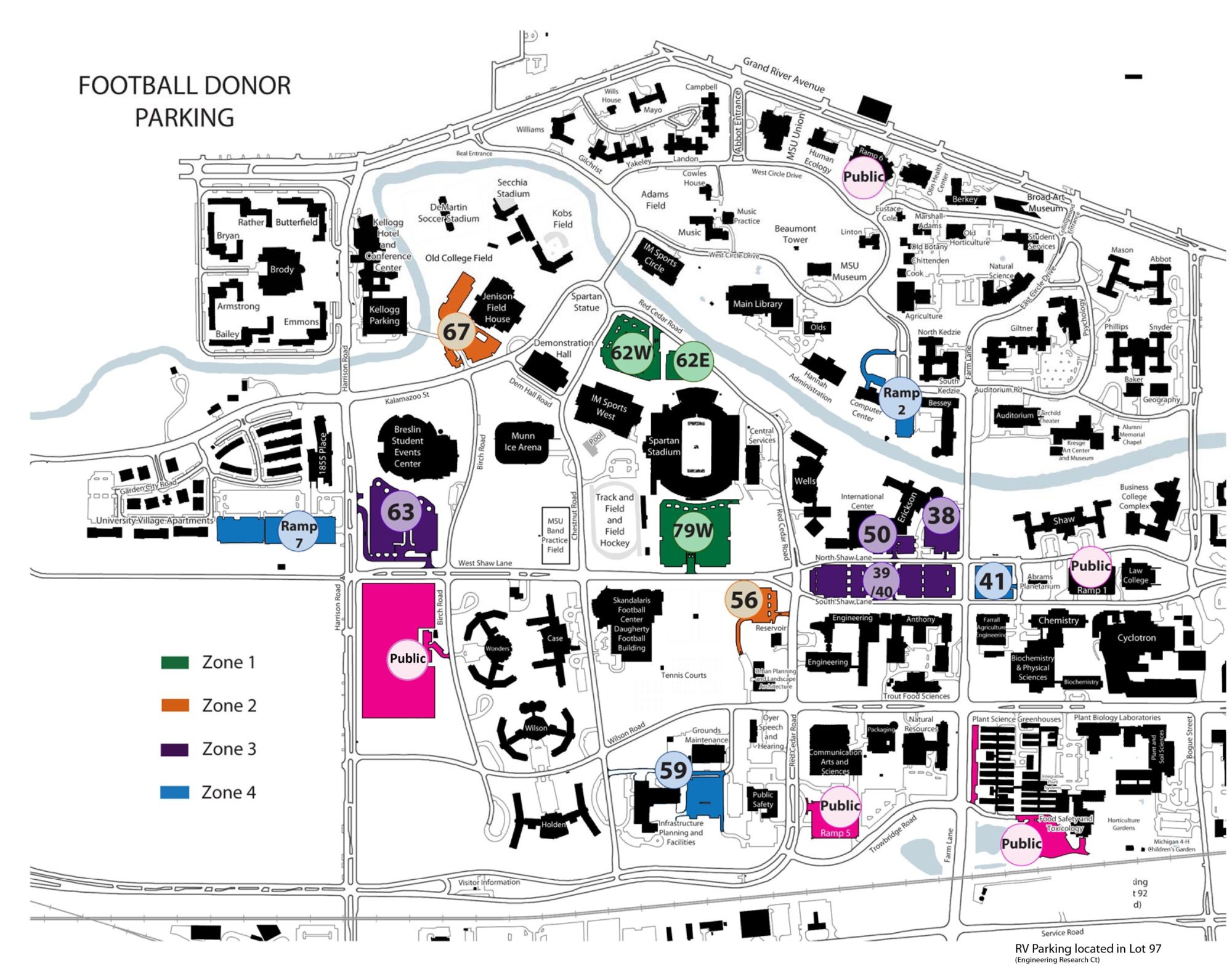 Michigan State Football Parking 2024 - May Tomasine