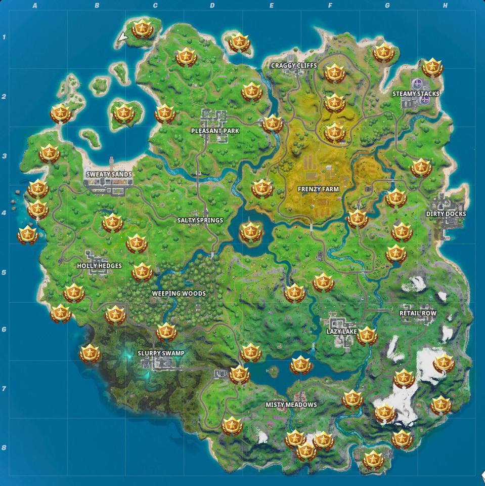 'Fortnite' Landmark Location Map: Where To Visit 5 ...