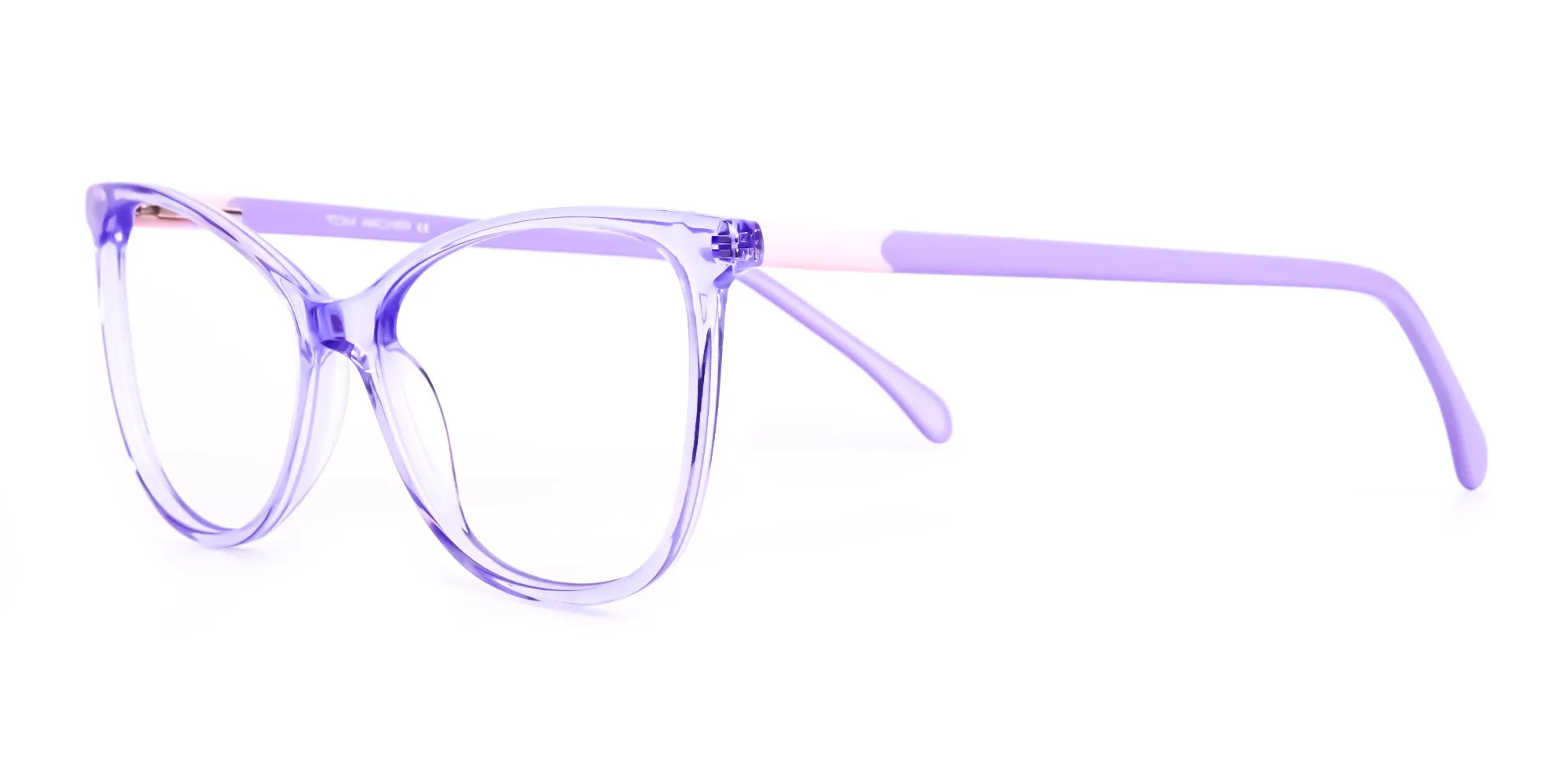 Crystal Pastel Purple Cat eye Glasses Frames-2