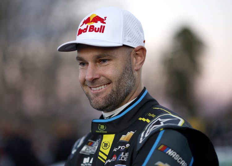 Trackhouse Racing driver Shane van Gisbergen at Bowman Gray Stadium.