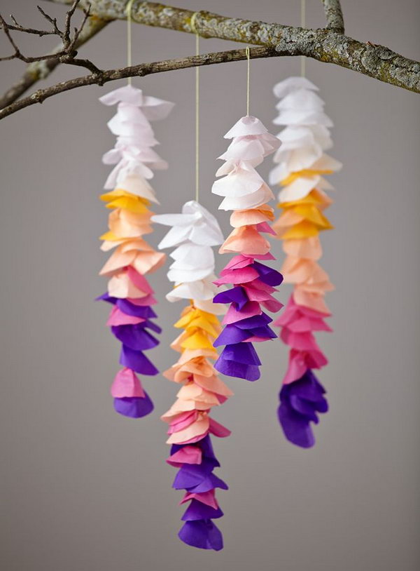 DIY Tissue Wisteria, 