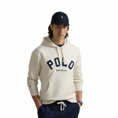 RALPH LAUREN Sweat polo capuche cream