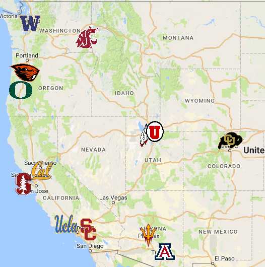 Map of the Big 10 Conference (NCAA) set to begin in 2024. : r/MapPorn