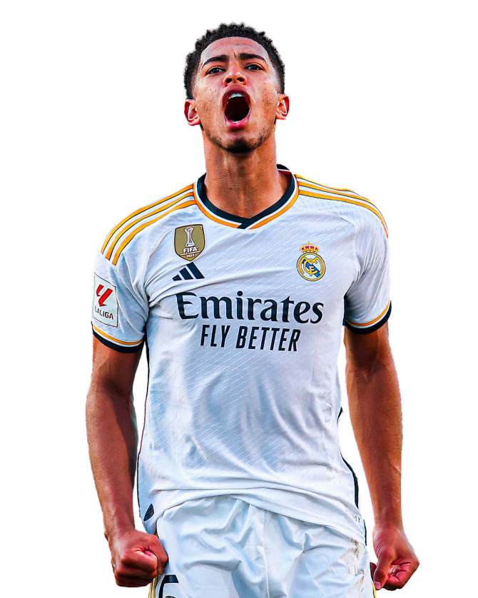 Jude Bellingham Goal Real madrid Football. Image PNG Render