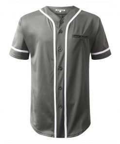 Custom cheap button down blank fashion baseball jersey with pocket