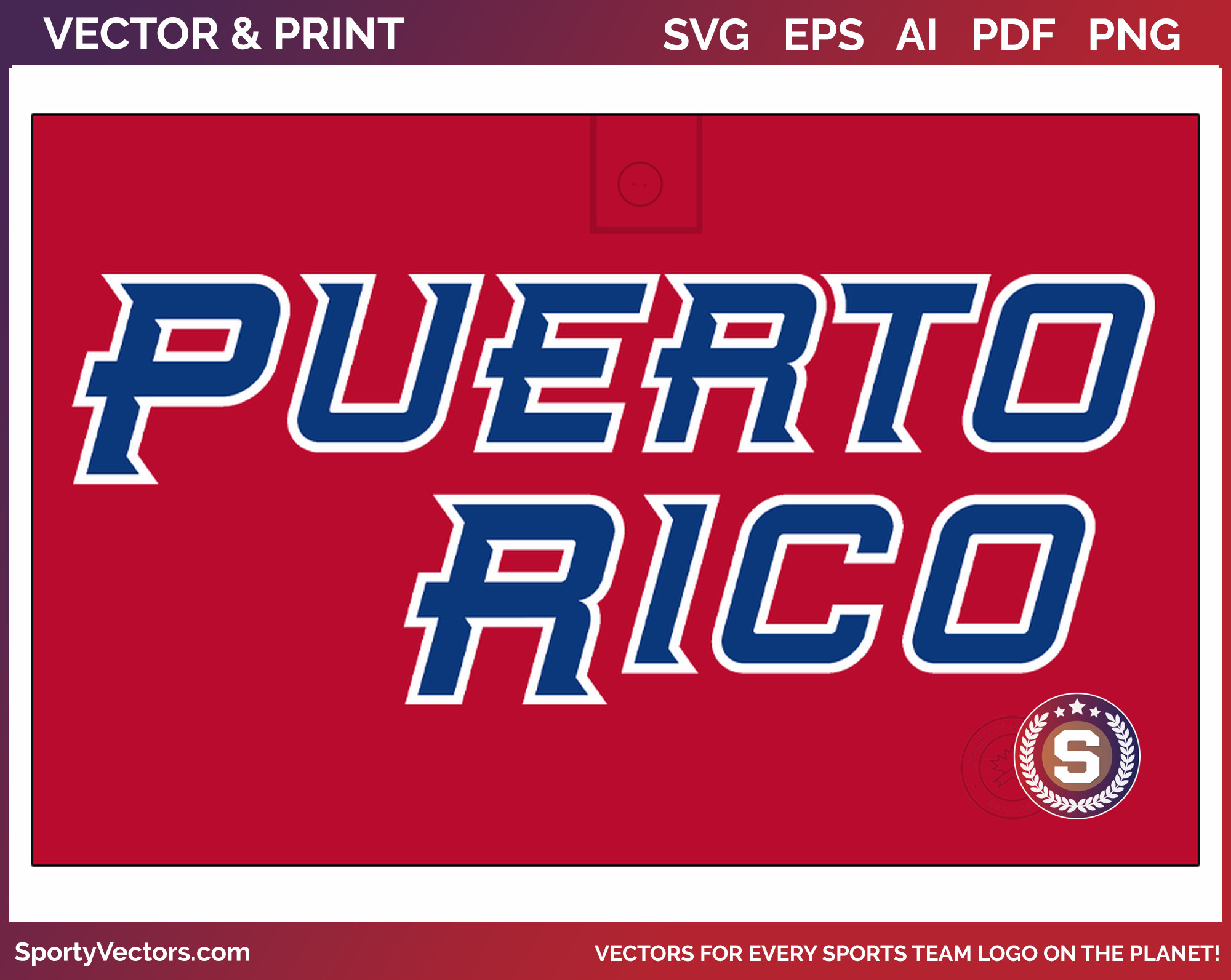 Puerto Rico - Baseball - Jersey Logo (2023) - Sports Logo SVG, PNG, AI ...