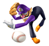 Brawl Sticker Waluigi (Mario Superstar Baseball).png