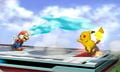 Mario using the Scalding F.L.U.D.D in Super Smash Bros. for Nintendo 3DS.