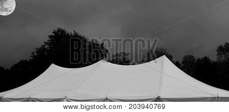 white events tent at night (some elements courtesy of nasa)