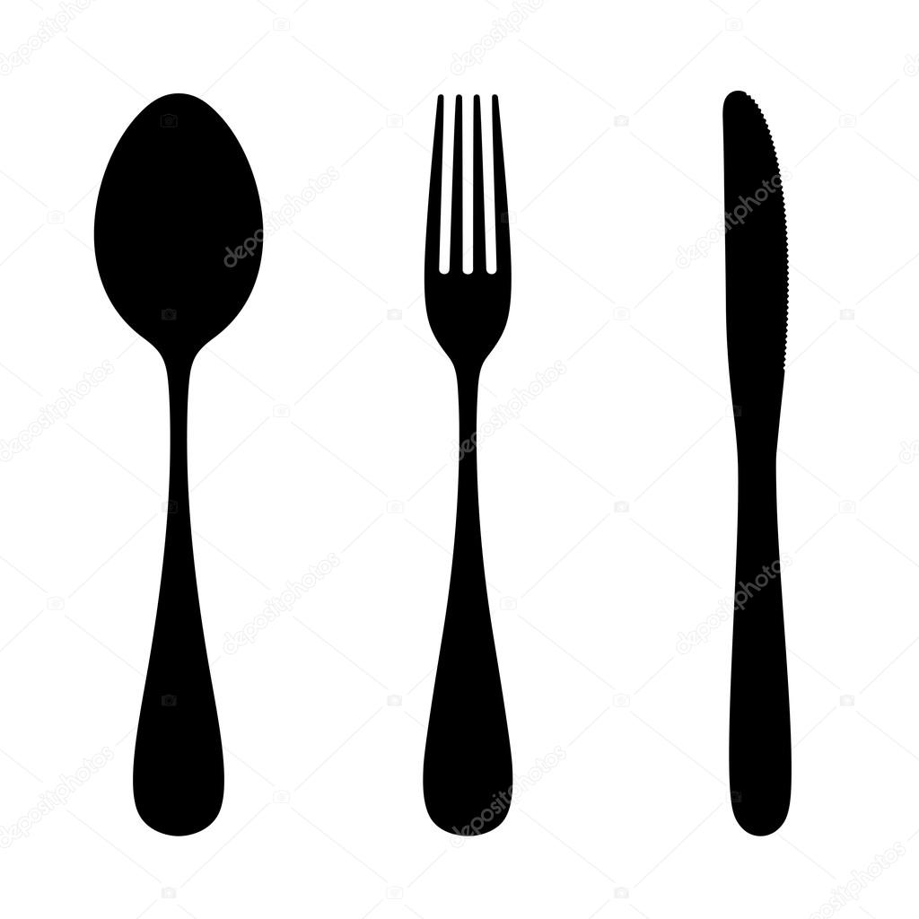 Disposable Plastic Spoon Fork Knife Vector Stock Vector